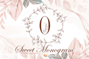 Sweet Monogram Wreath Font Download