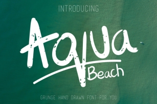 Aqua Beach - Hand Drawn Grunge Font Font Download