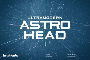 Astrohead geometric sans serif typefac Font Download