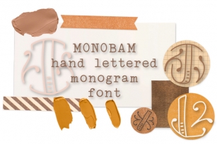 Monobam - Hand Lettered Monogram Font Font Download