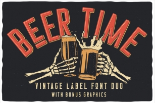 Beer Time Label Font Font Download