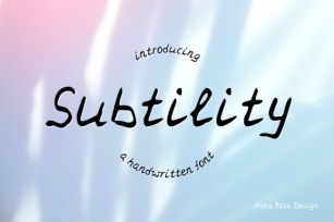 Subtility Font Download