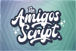 Amigos Script - Retro Bold Script Font Font Download