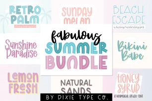FABULOUS SUMMER Bundle Font Download