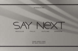 Say Next Font Download