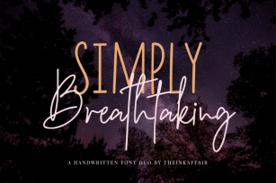 Simply Breathtaking Font Duo Font Download