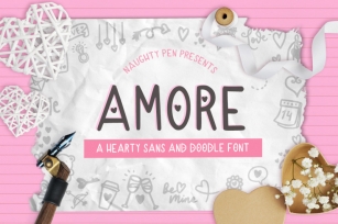Amore - Hearty Sans and Doodle Valentines Font Font Download
