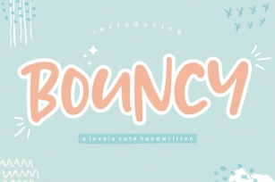 BOUNCY Lovely Cute Handwritten Font Font Download