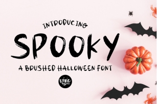 SPOOKY a Brushed Halloween Font Font Download
