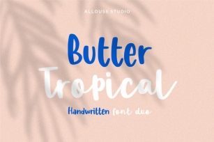 Butter Tropical - Handwritten Font Duo Font Download