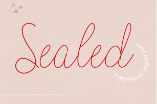 Sealed - A Monoline Script Font Font Download