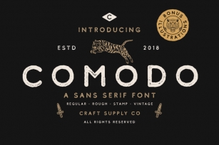 Comodo Font Family + Illustrations Font Download