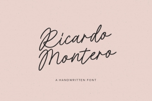 Ricardo Montero Handwritten Script Font Download
