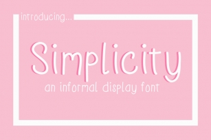Simplicity, and informal display font Font Download