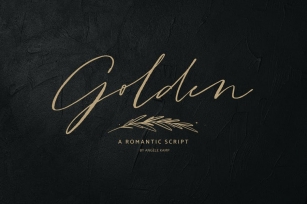 Golden, a romantic script Font Download