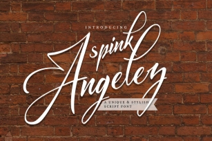 Spink Angelez | A Unique & Stylish Script Font Font Download