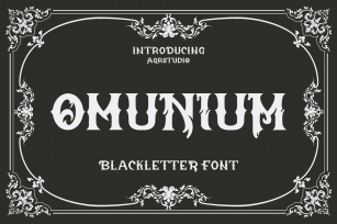 Omunium - Blackletter Font Font Download