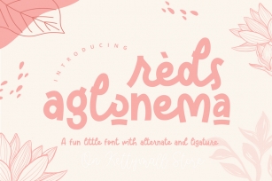 Reds Aglonema Font Font Download