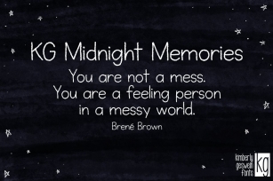 KG Midnight Memories Font Download