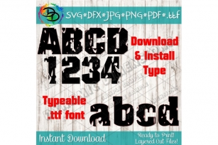 Distressed font svg, grunge font, alphabet svg, Vintage font svg, mono Font Download