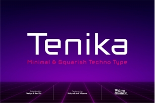 Tenika | Minimal & Squarish Techno Type Font Download