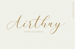 Airthays - Modern Romantic Calligraphy Font Download