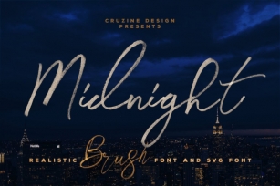 Midnight Brush & SVG Font Font Download