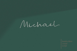 Michael - a modern handwritten font Font Download