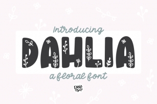 DAHLIA Scandinavian Floral Font Font Download