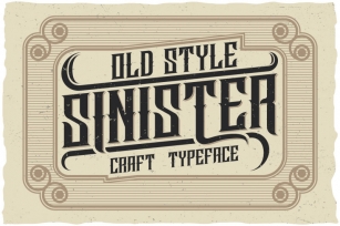 Sinister Typeface Font Download