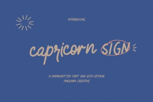 Capricorn Sign Handwritten Font Duo Font Download