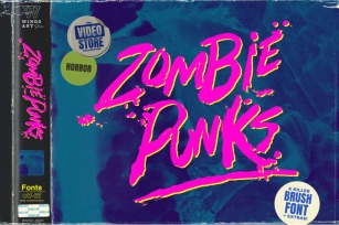 Zombie Punks - The 80s Horror Movie Font Font Download