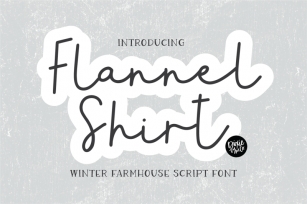 FLANNEL SHIRT Winter Script Font Font Download