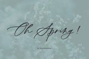 Oh Spring! Calligraphy Font Font Download