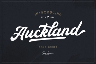 Auckland - Bold Script Font Download