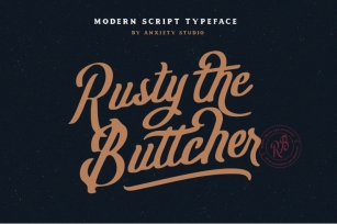 Rusty The Buttcher Modern Script Font Download