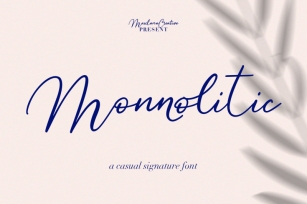 Monnolitic Casual Signature Font Font Download
