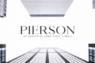 Pierson An Essential Serif Typeface Font Download