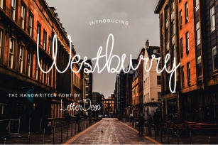 Westburry a handwritten font Font Download