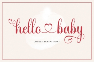 hello baby-lovely Script font Font Download