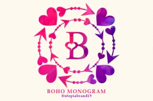 Boho Monogram Font Download