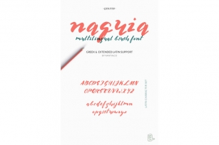 Multilingual Brush Font- Naquia Font Font Download