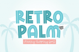 RETRO PALM Summer Inline Display Font Download