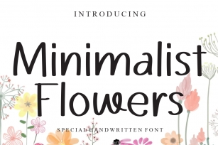 Minimalist Flowers Font Download