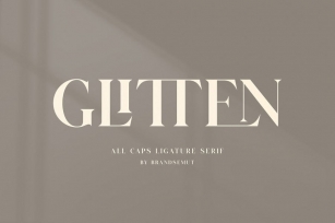 GLITTEN - All Caps Ligature Serif Font Download