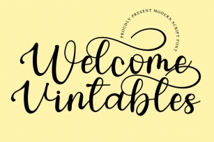 Welcome Vintables Font Download
