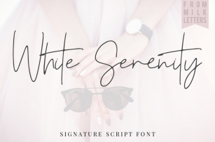 White Serenity Signature Font Font Download