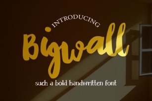 Bigwall  A Bold Handwritten Script Font Download