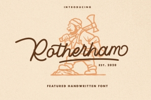 ROTHERHAM - Monoline Font Font Download