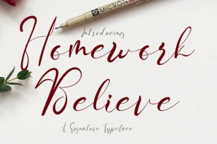 Homework Believe Font Download
